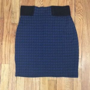 Blue/black skirt